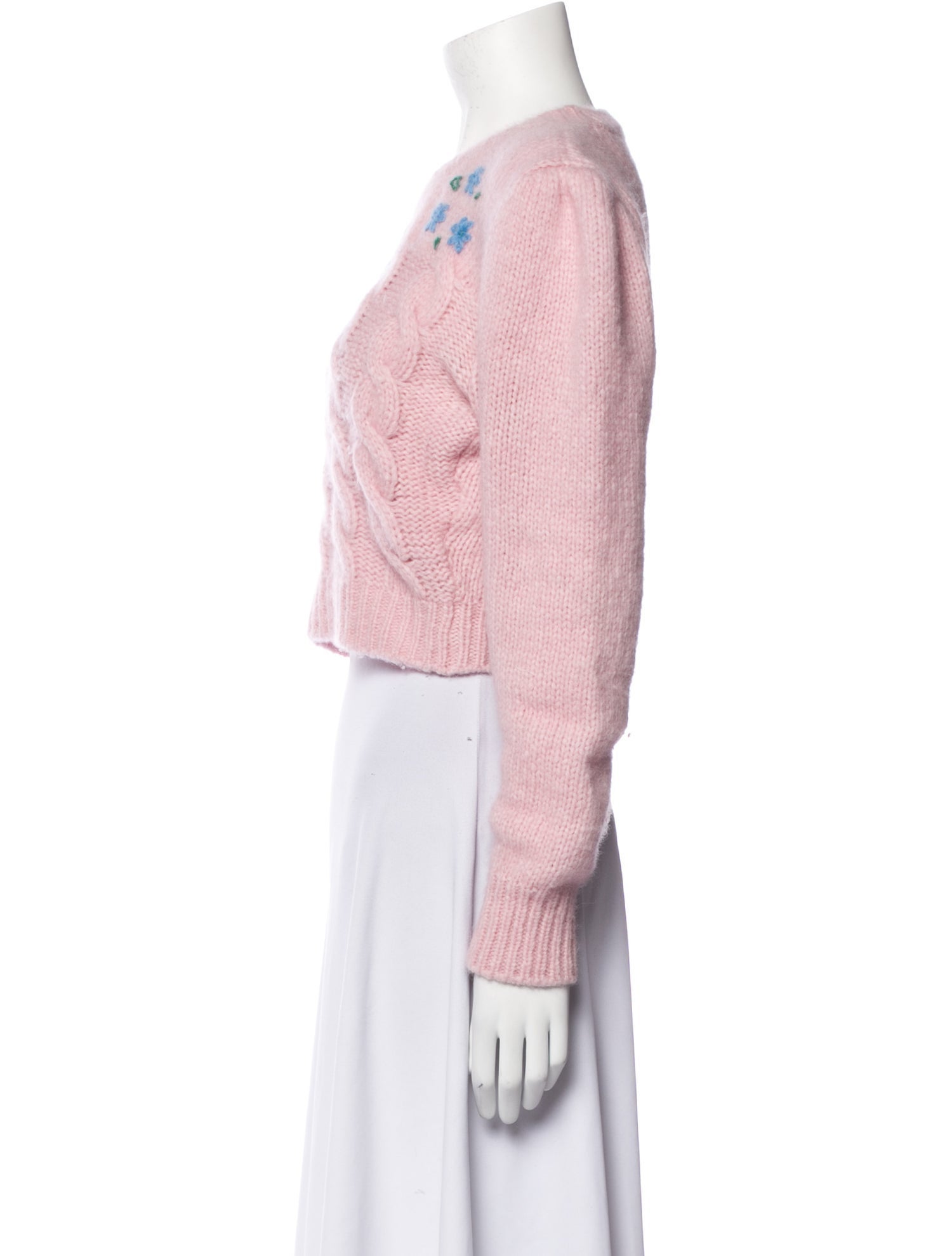 Alessandra Rich Alpaca Crew Neck Sweater