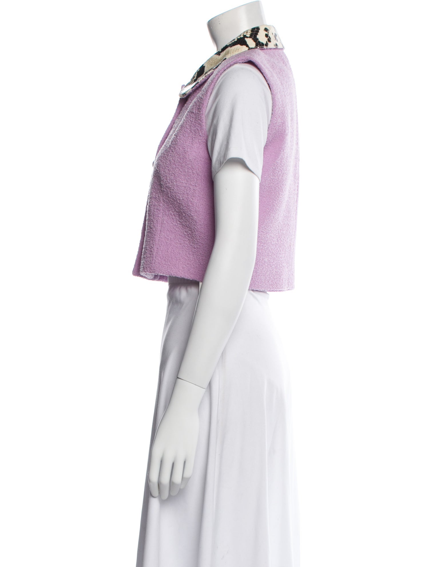 Alessandra Rich Virgin Wool Floral Print Vest