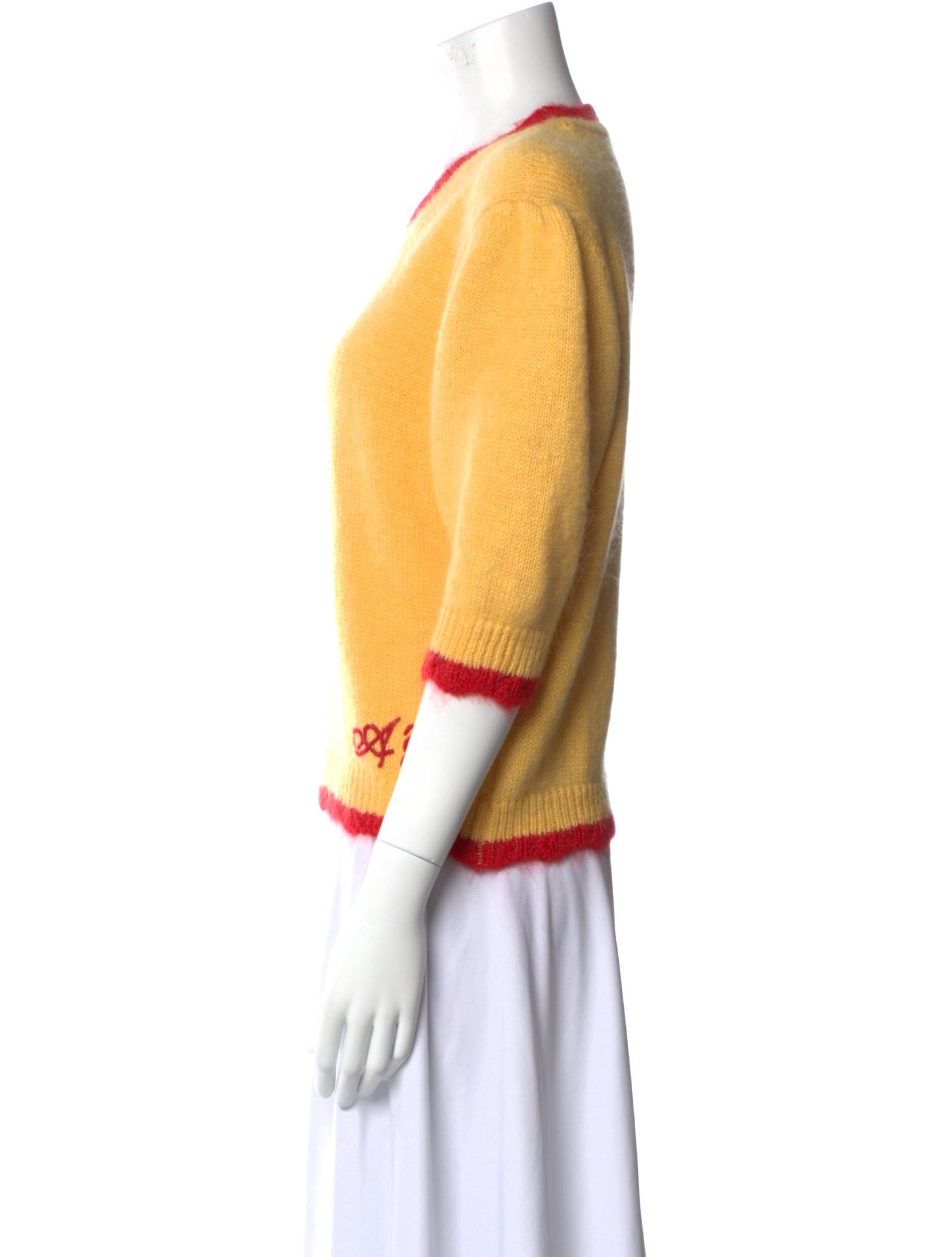 Alessandra Rich Graphic Print Crew Neck Sweater