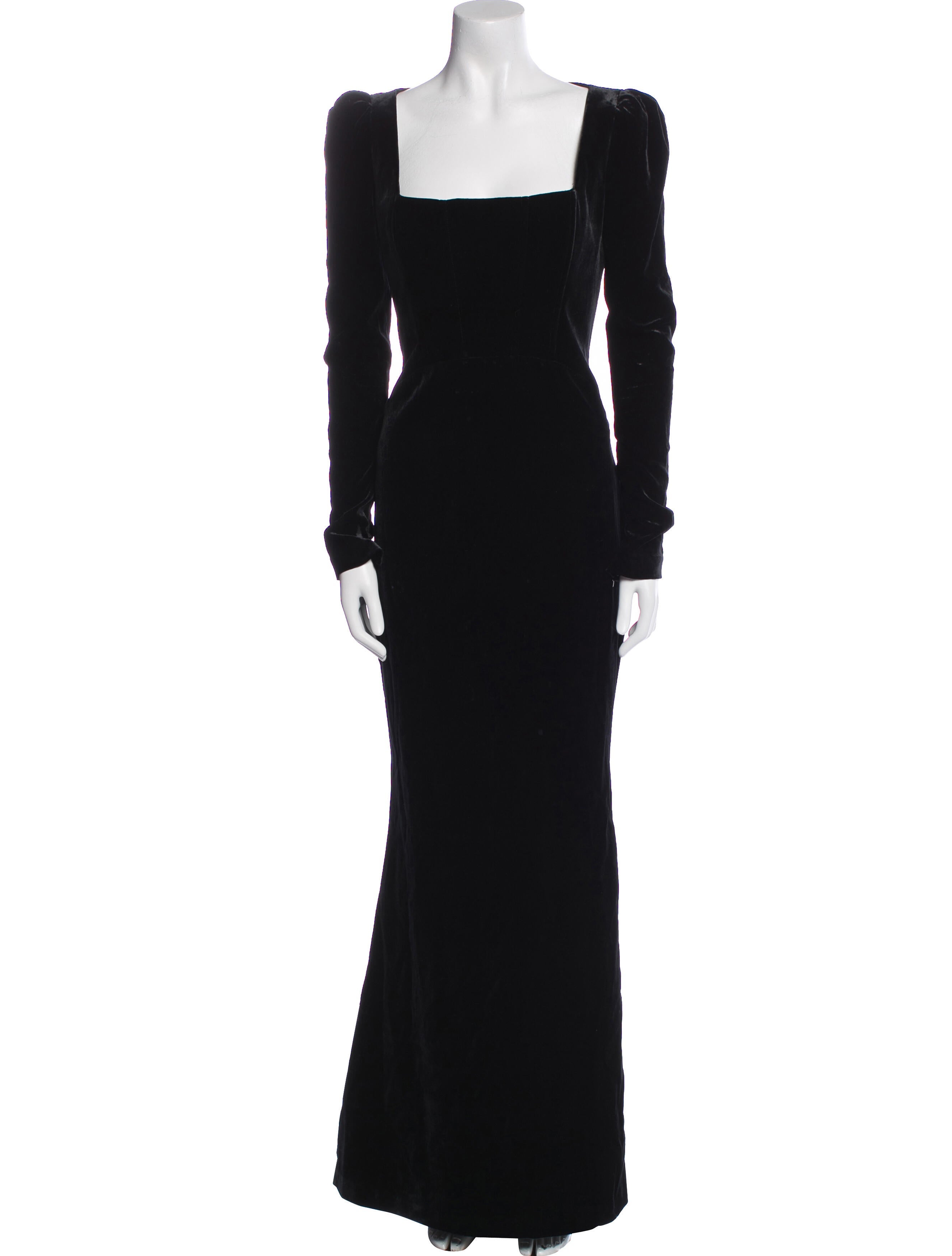 Alessandra Rich Velour Long Dress