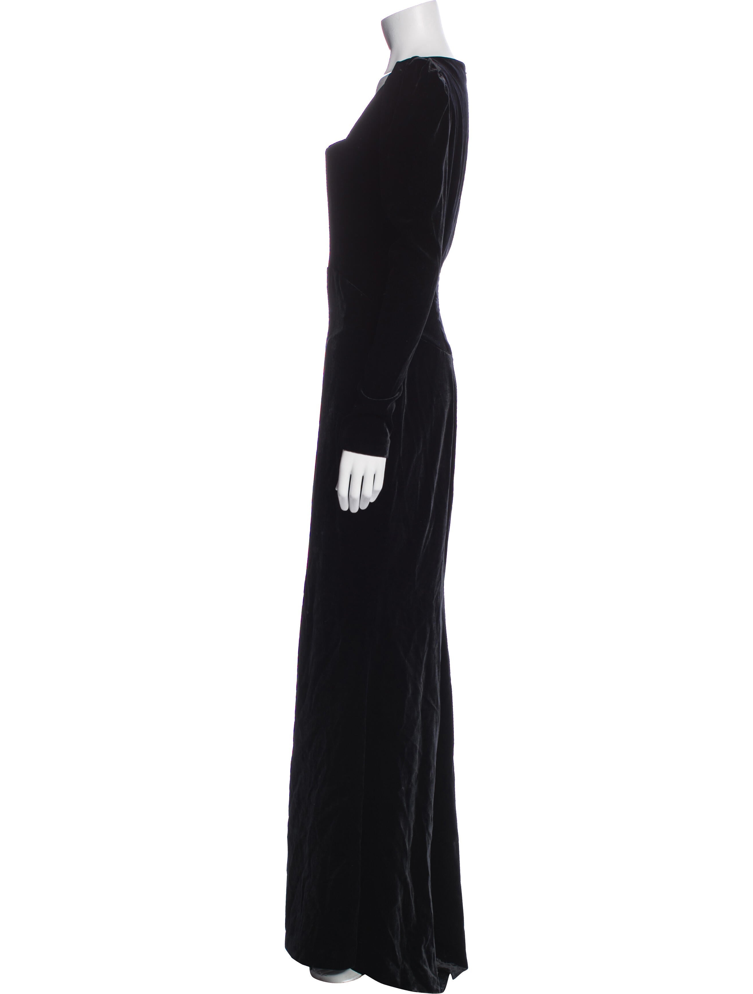 Alessandra Rich Velour Long Dress