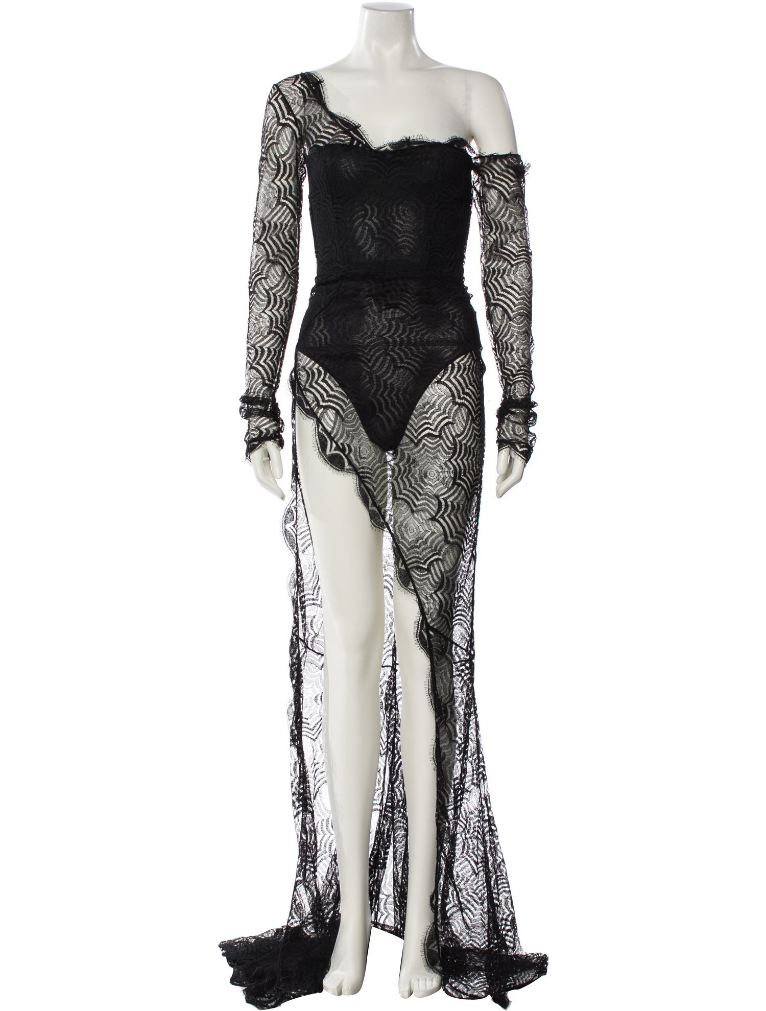 Alessandra Rich Lace Long Dress