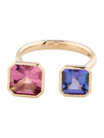 Ariel Gordon Jewelry 14K 1.42ct Tourmaline & Tanzanite Dahlia Cocktail Ring