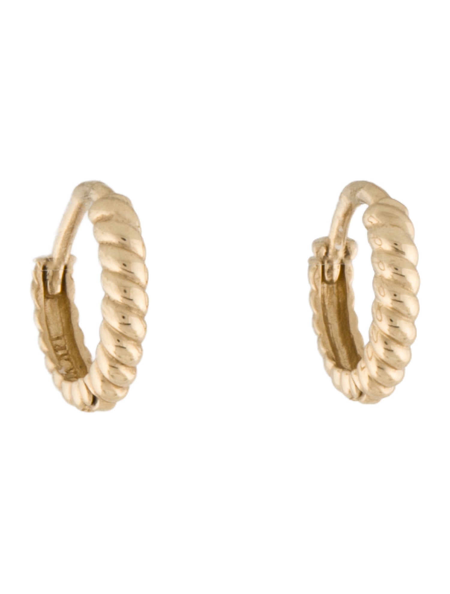 Ariel Gordon Jewelry 14K Twisted Petite Hoop Earrings