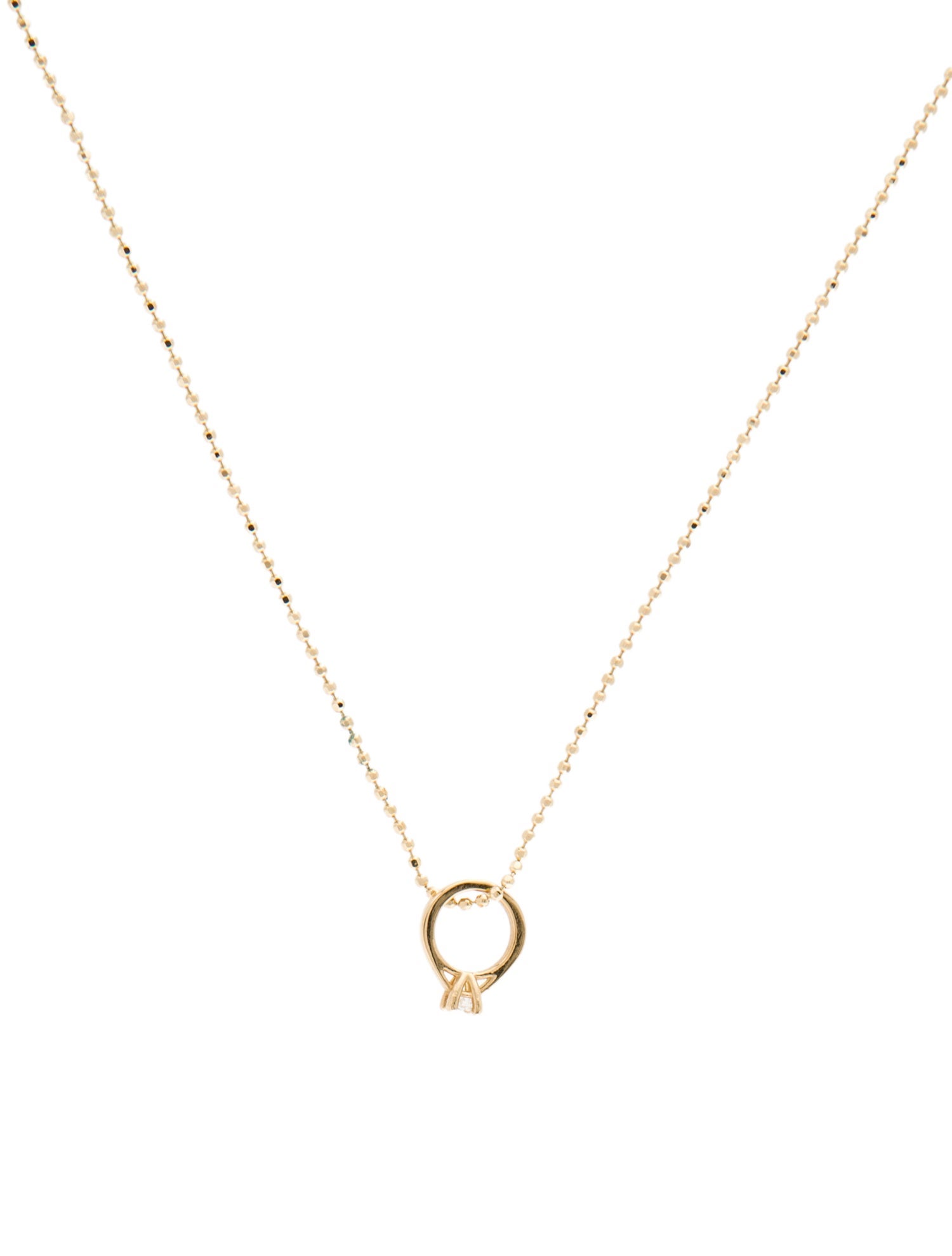 Ariel Gordon Jewelry 14K Topaz Teensy Birthstone Ring Charm Necklace