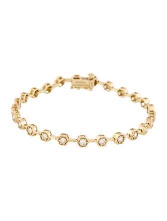 Ariel Gordon Jewelry 14K Diamond Hex Tennis Bracelet