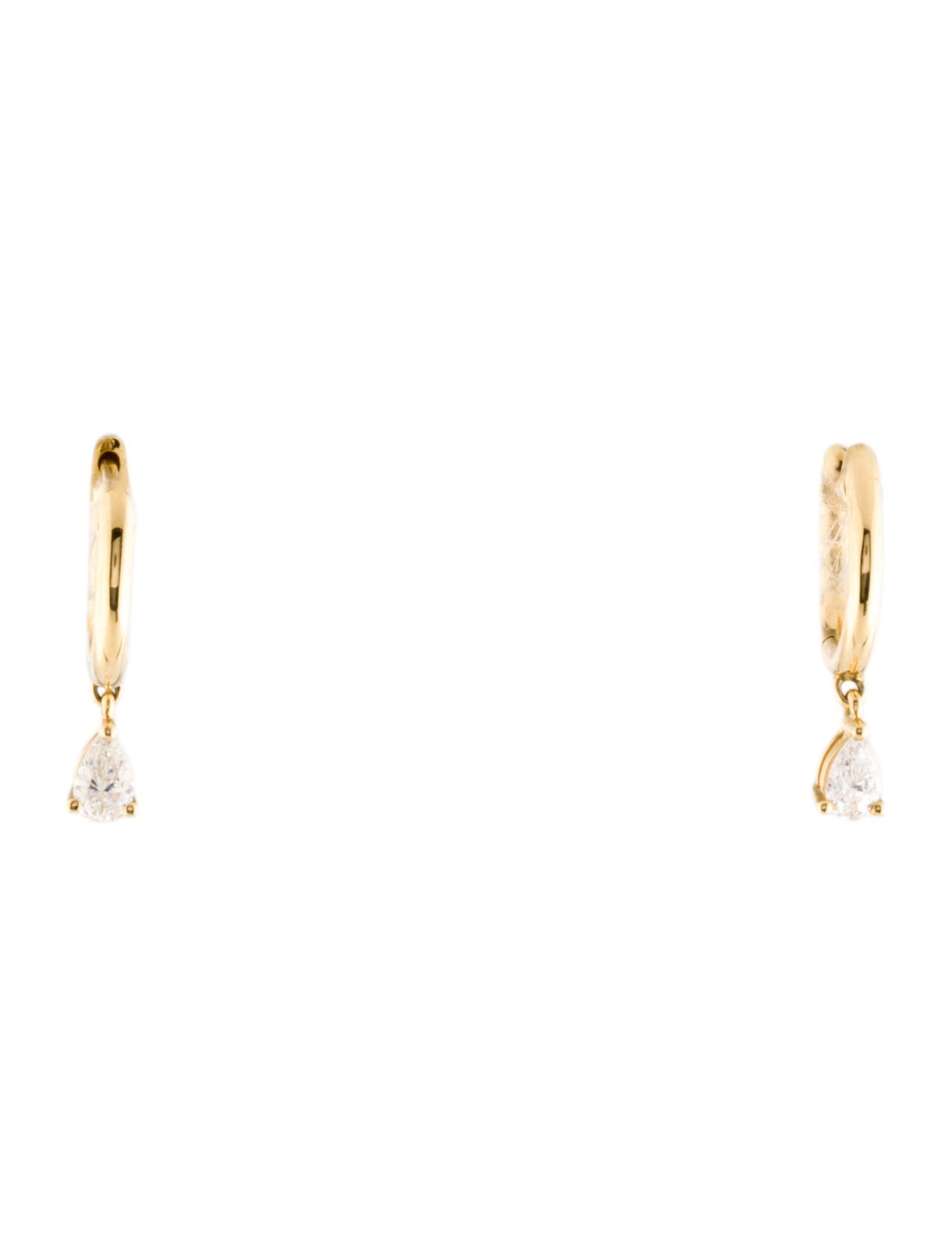 Ariel Gordon Jewelry 14K Diamond Teensy Drop Huggie Earrings