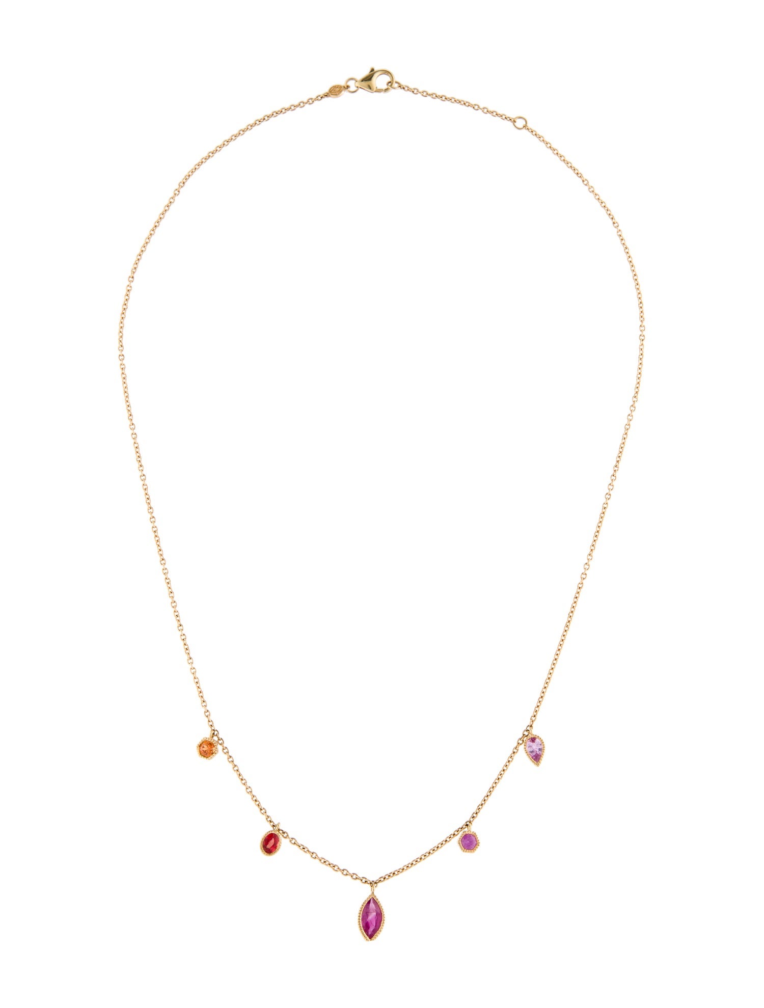 ARK 18K Sapphire & Ruby Station Necklace