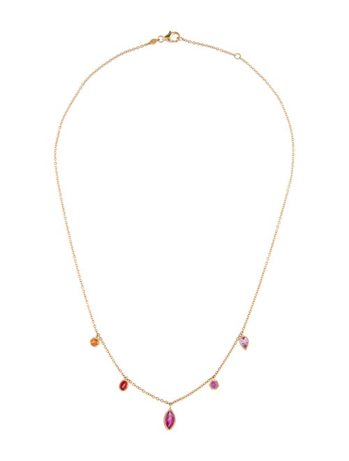 ARK 18K Sapphire & Ruby Station Necklace