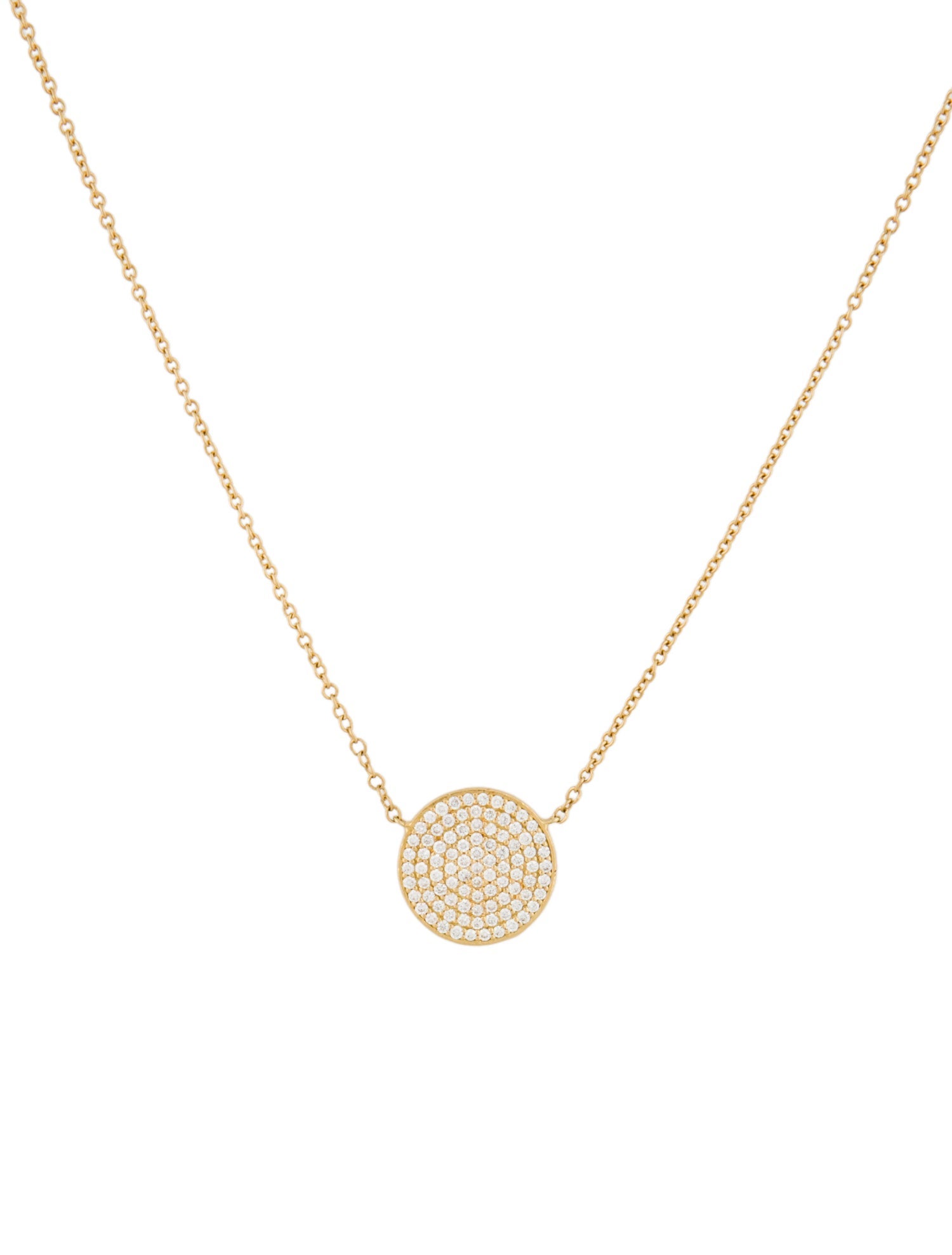 ARK 18K Diamond Disc Pendant Necklace
