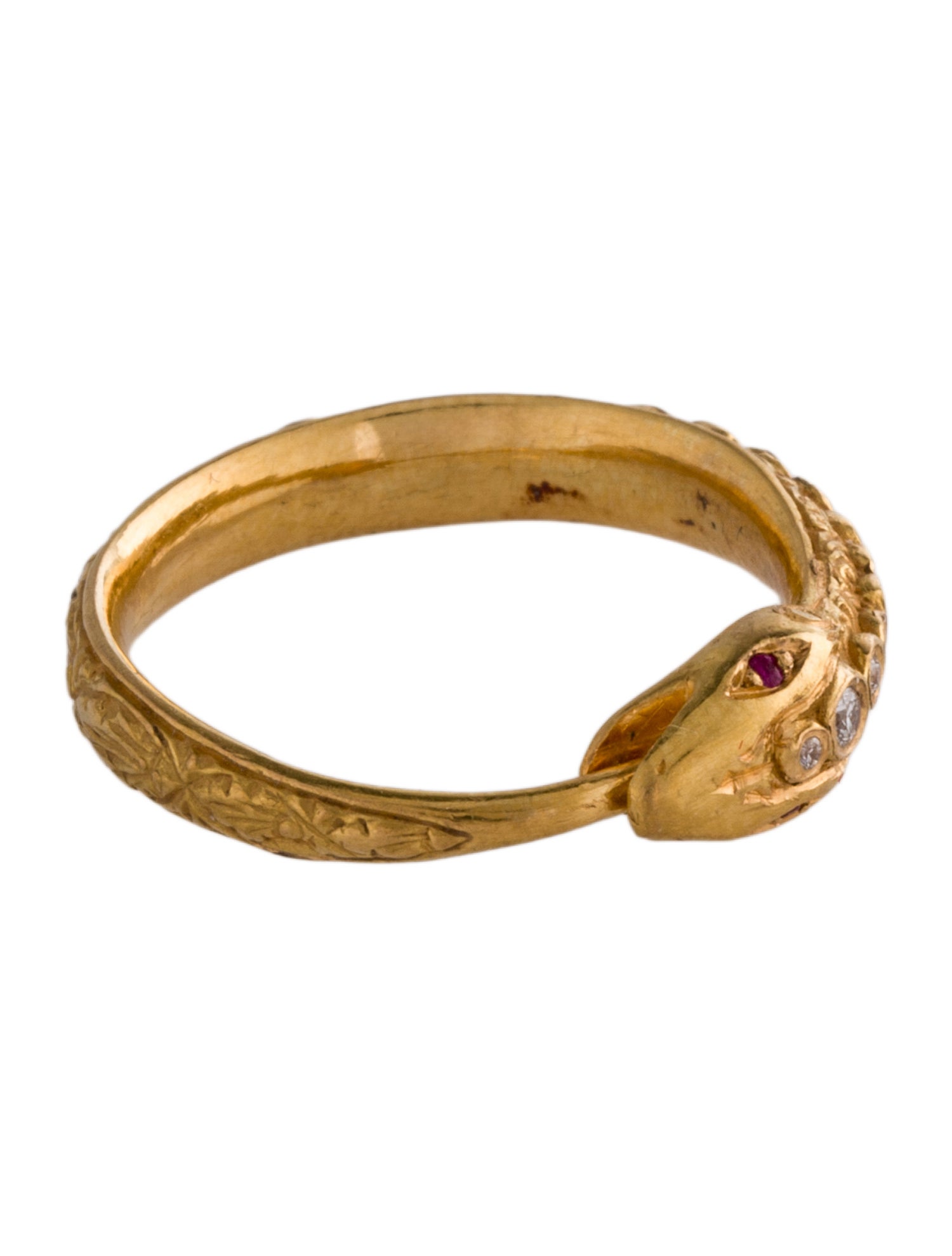 Arman Sarkisyan 22K Ruby & Diamond Ouroboros Band