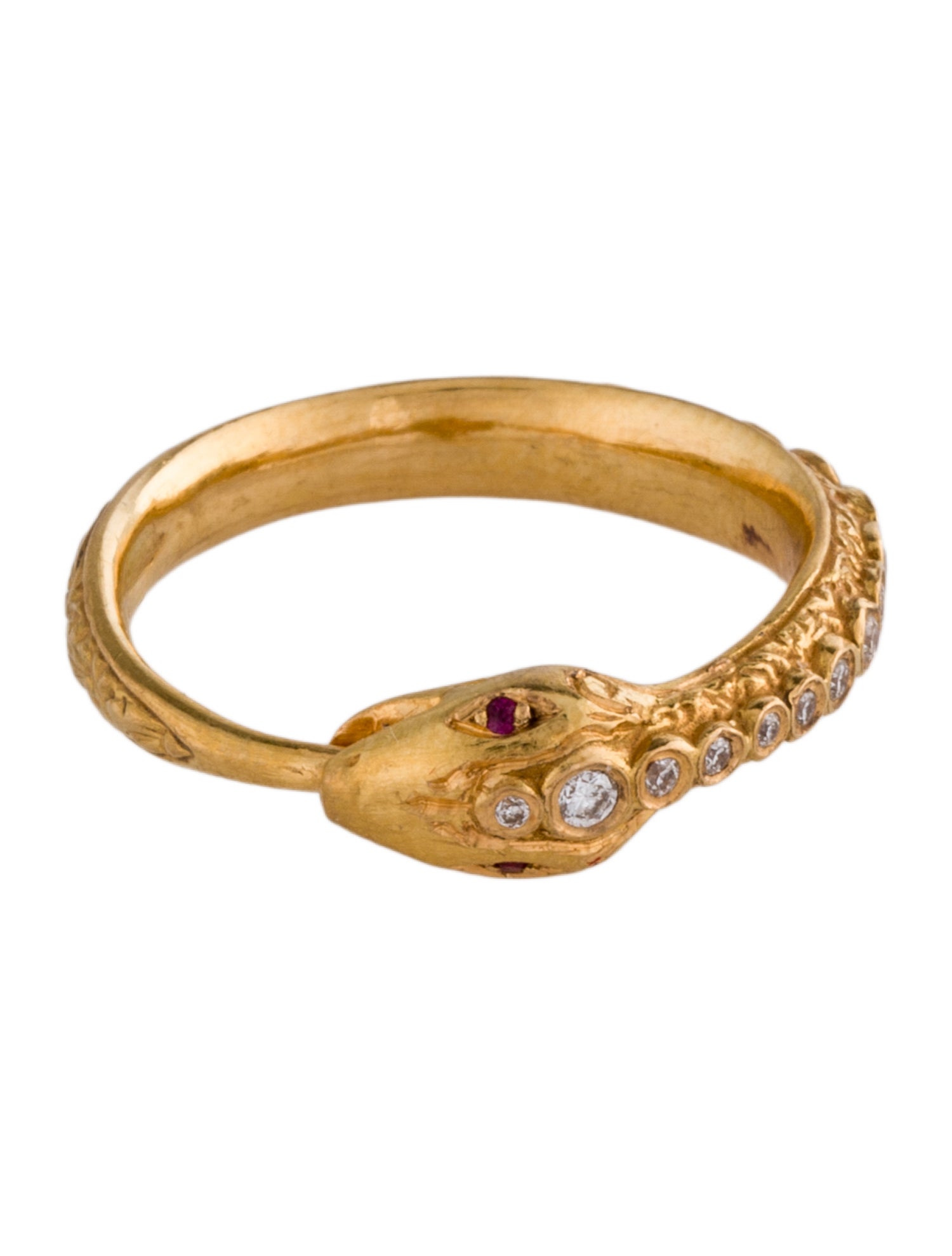 Arman Sarkisyan 22K Ruby & Diamond Ouroboros Band