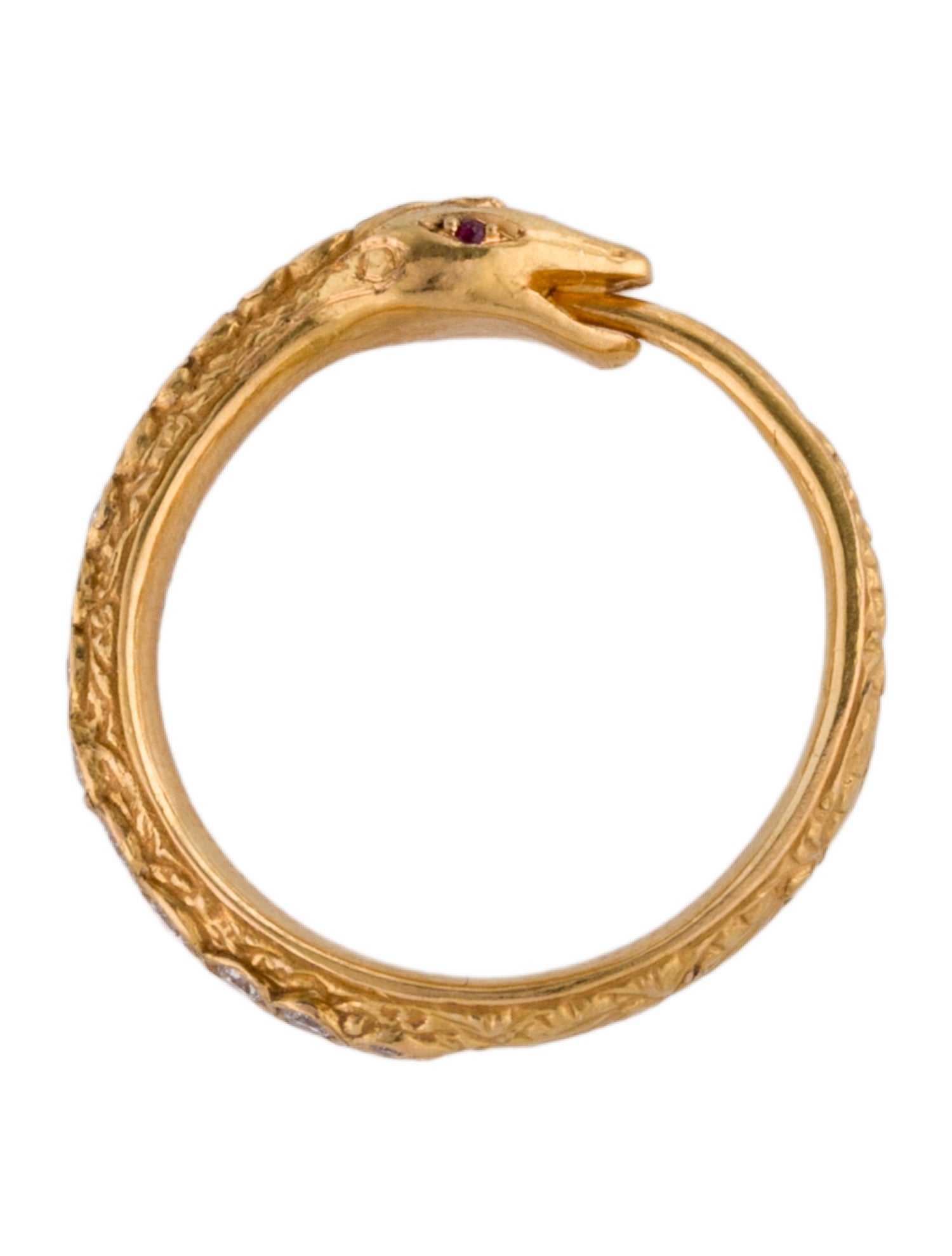 Arman Sarkisyan 22K Ruby & Diamond Ouroboros Band