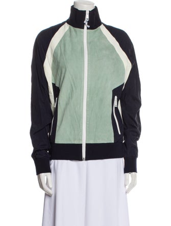 Army by Yves Salomon Colorblock Pattern Bomber Jacket