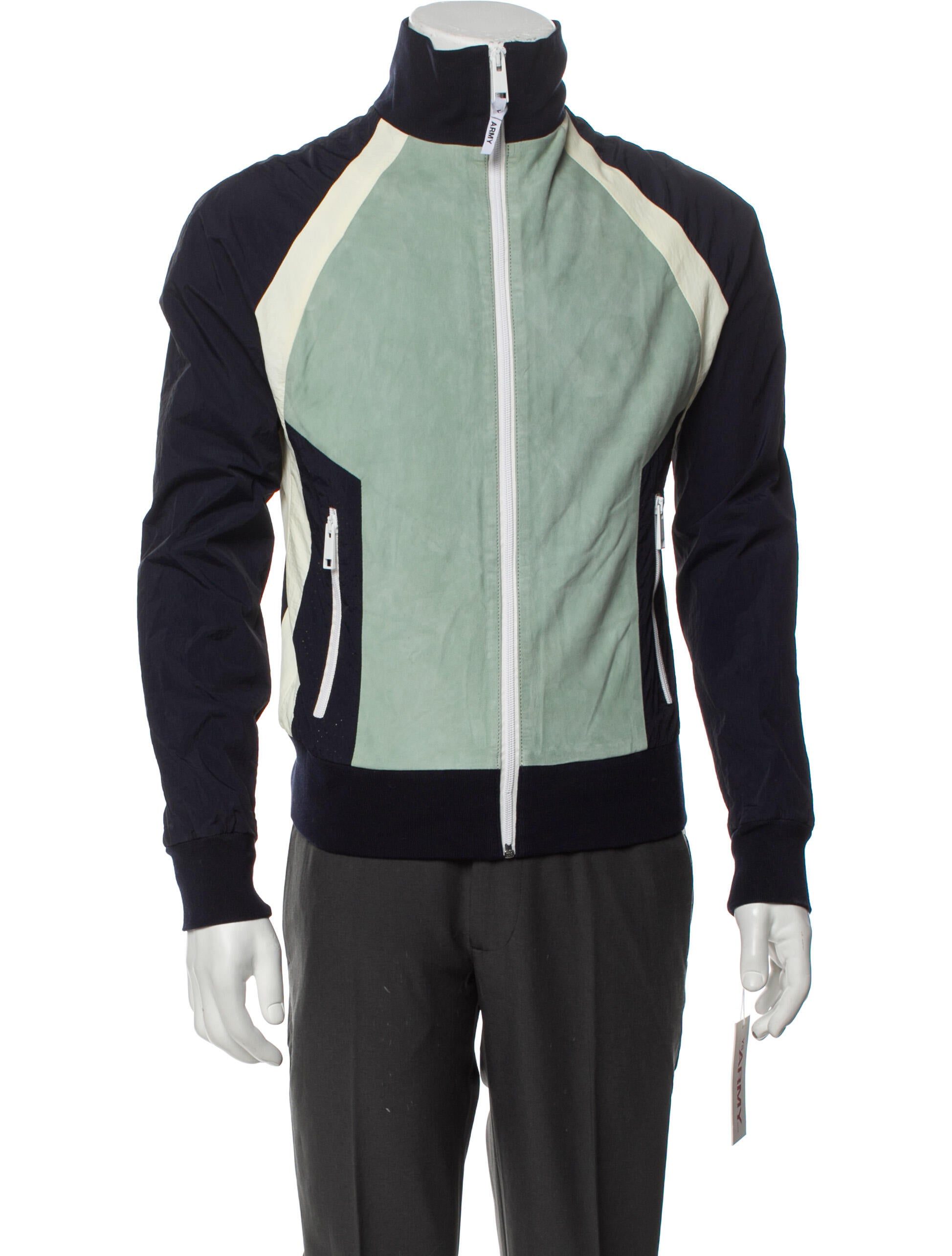 Army by Yves Salomon Colorblock Pattern Coat