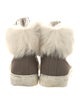 Army by Yves Salomon Canvas Faux Fur Trim Sneakers