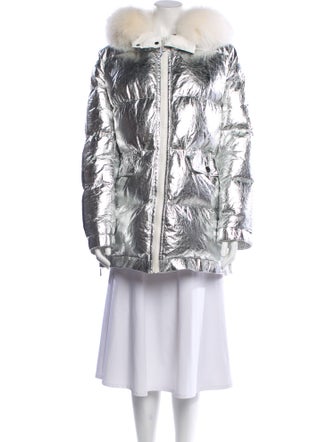 Army by Yves Salomon Fox Printed Fur Jacket