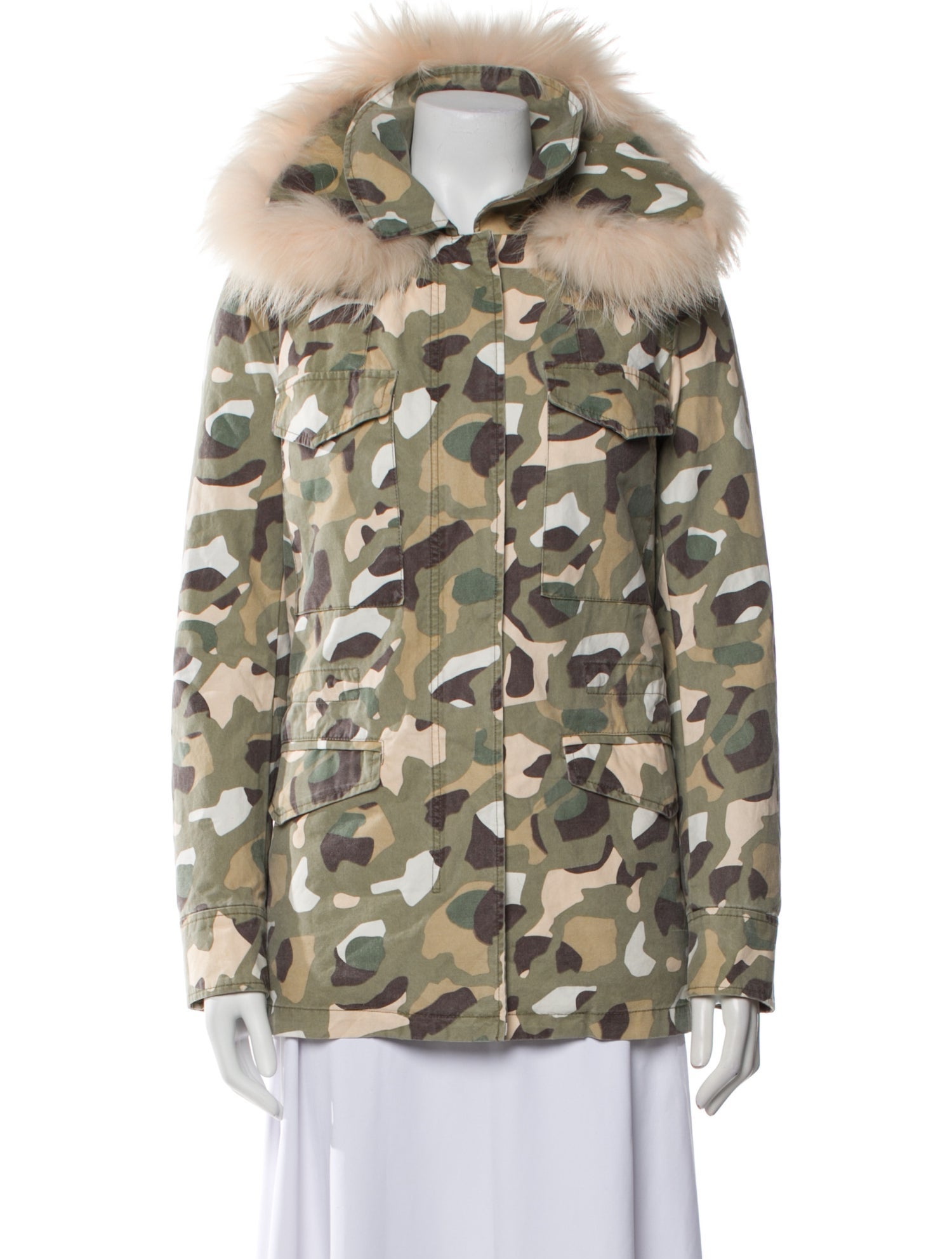 Army by Yves Salomon Printed Down Jacket