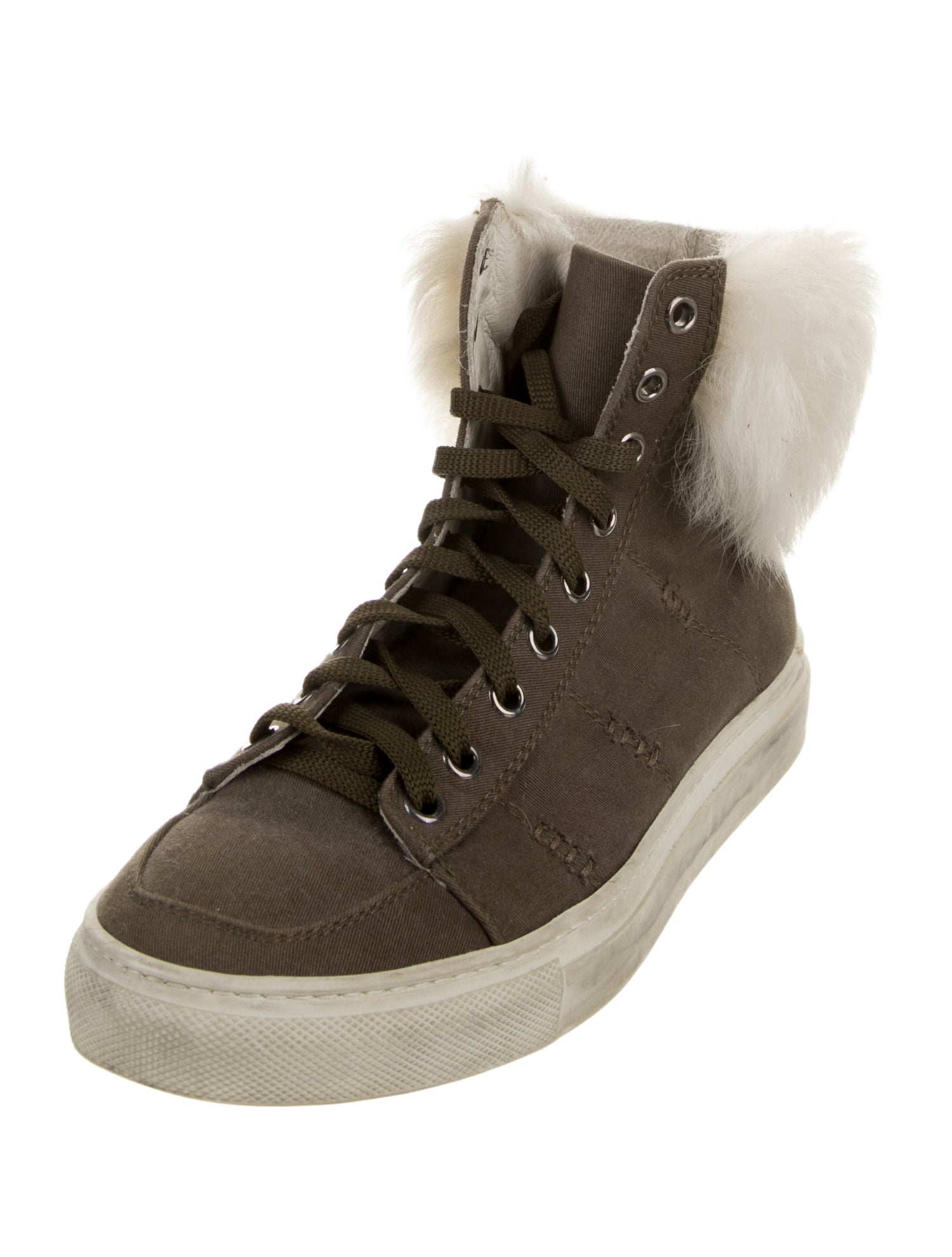 Army by Yves Salomon Canvas Sneakers