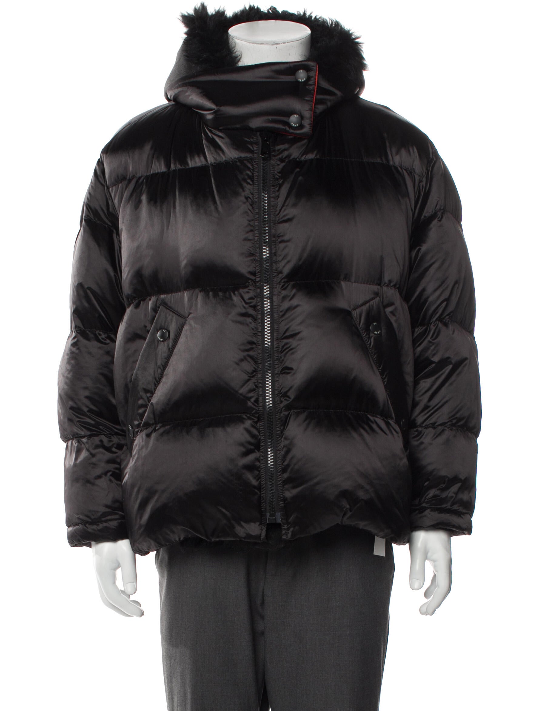 Army by Yves Salomon Lamb Leather Puffer Coat