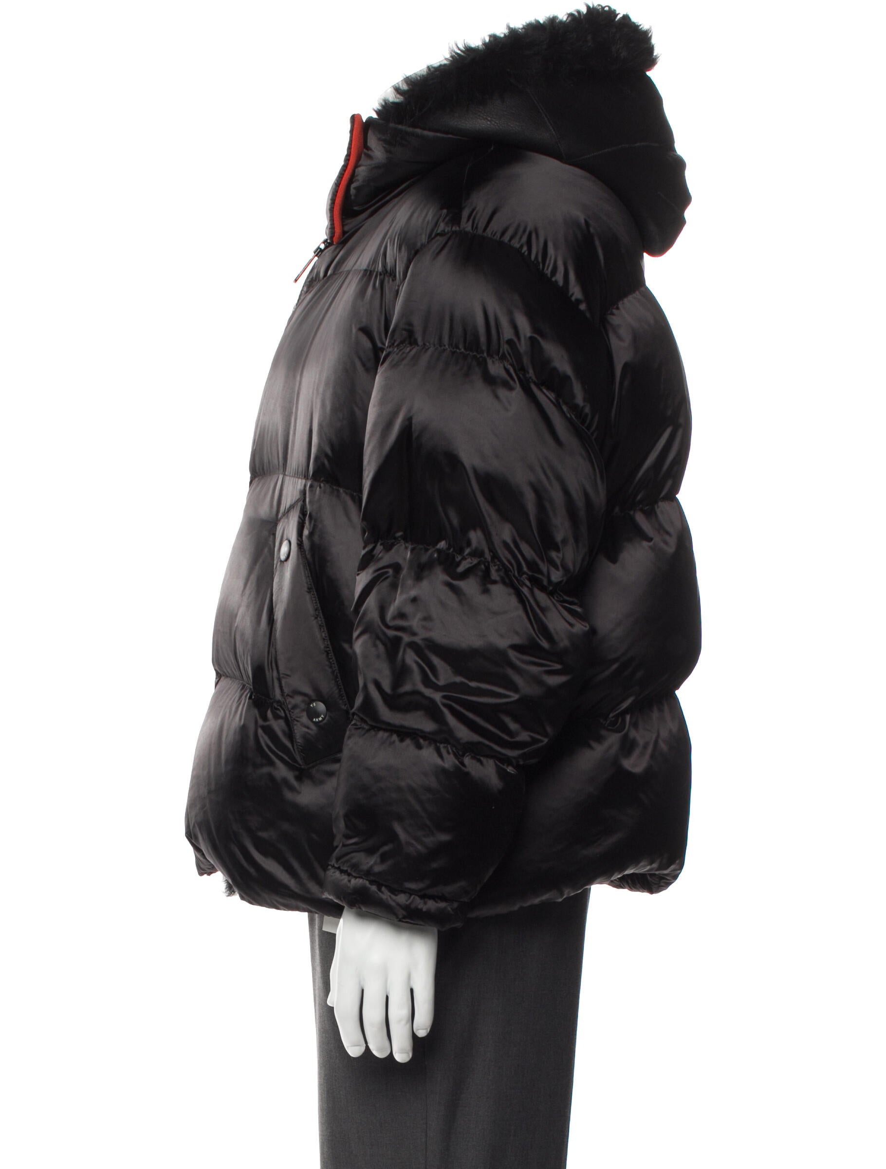 Army by Yves Salomon Lamb Leather Puffer Coat
