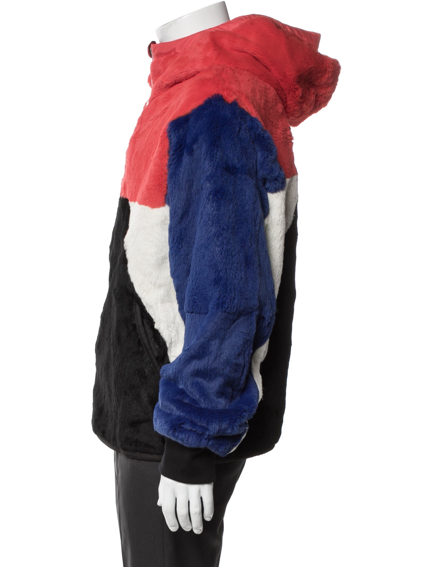 Army by Yves Salomon Colorblock Pattern Windbreaker