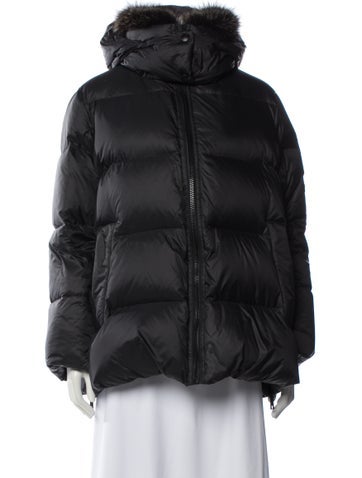 Pre-owned Yves Salomon Down Coat In Gray