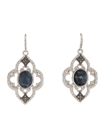 Armenta Two-Tone Diamond & Quartz Doublet Drop Earrings