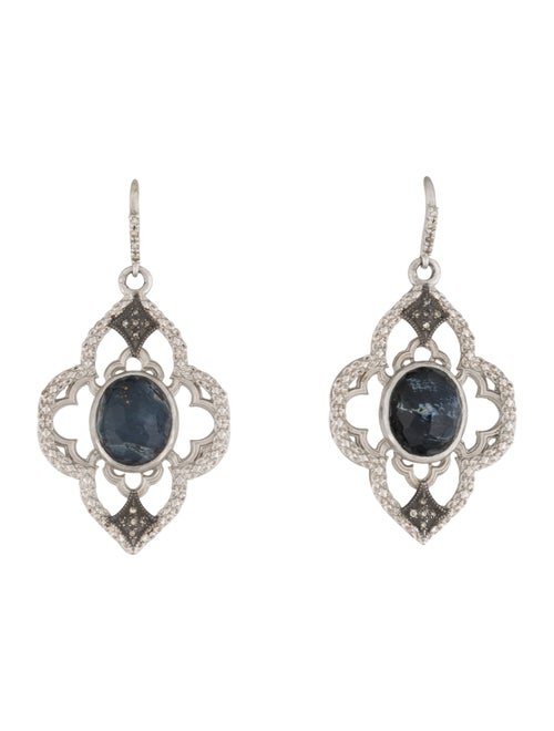 Armenta Two-Tone Diamond & Quartz Doublet Drop Earrings