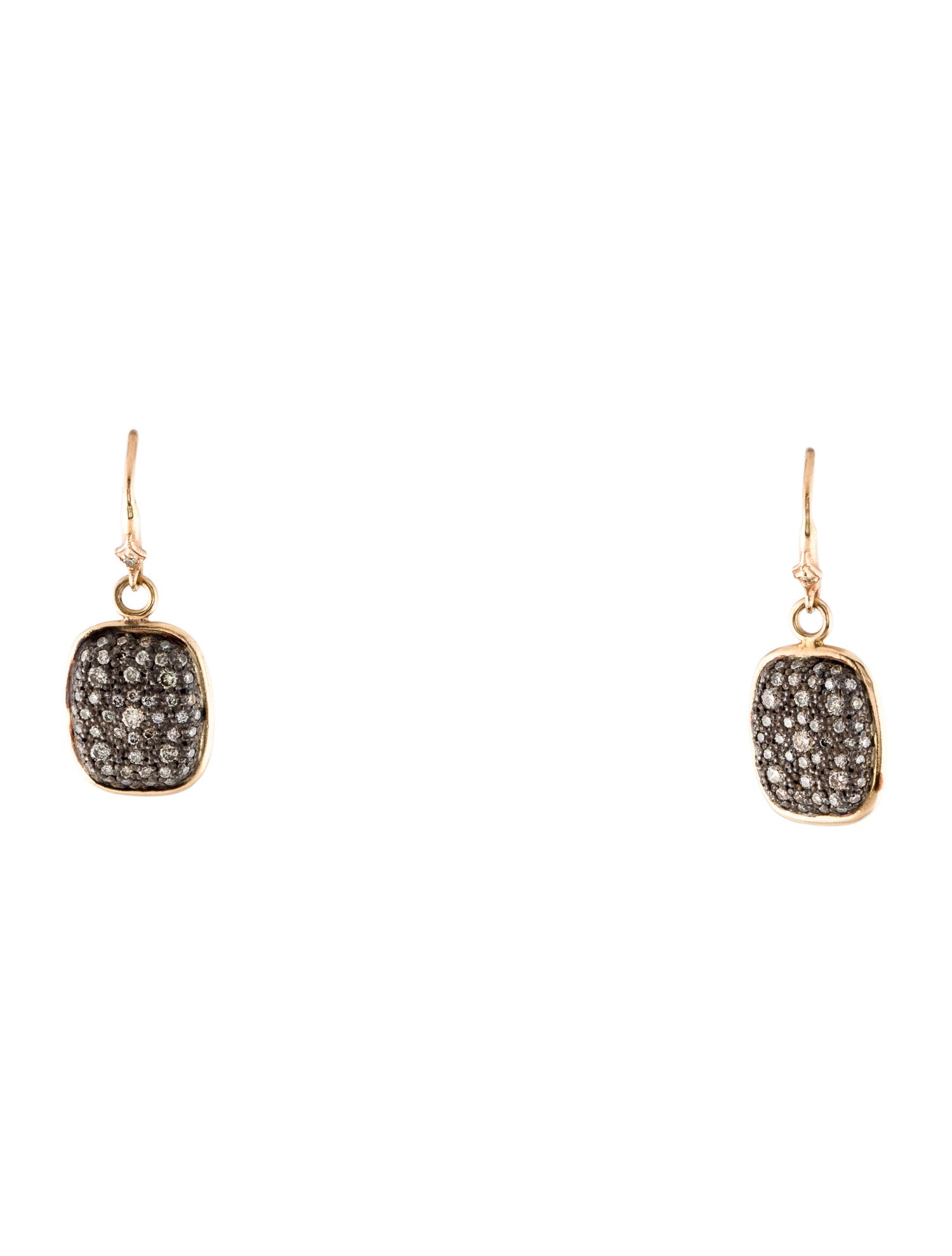 Armenta 14K Diamond Shield Drop Earrings