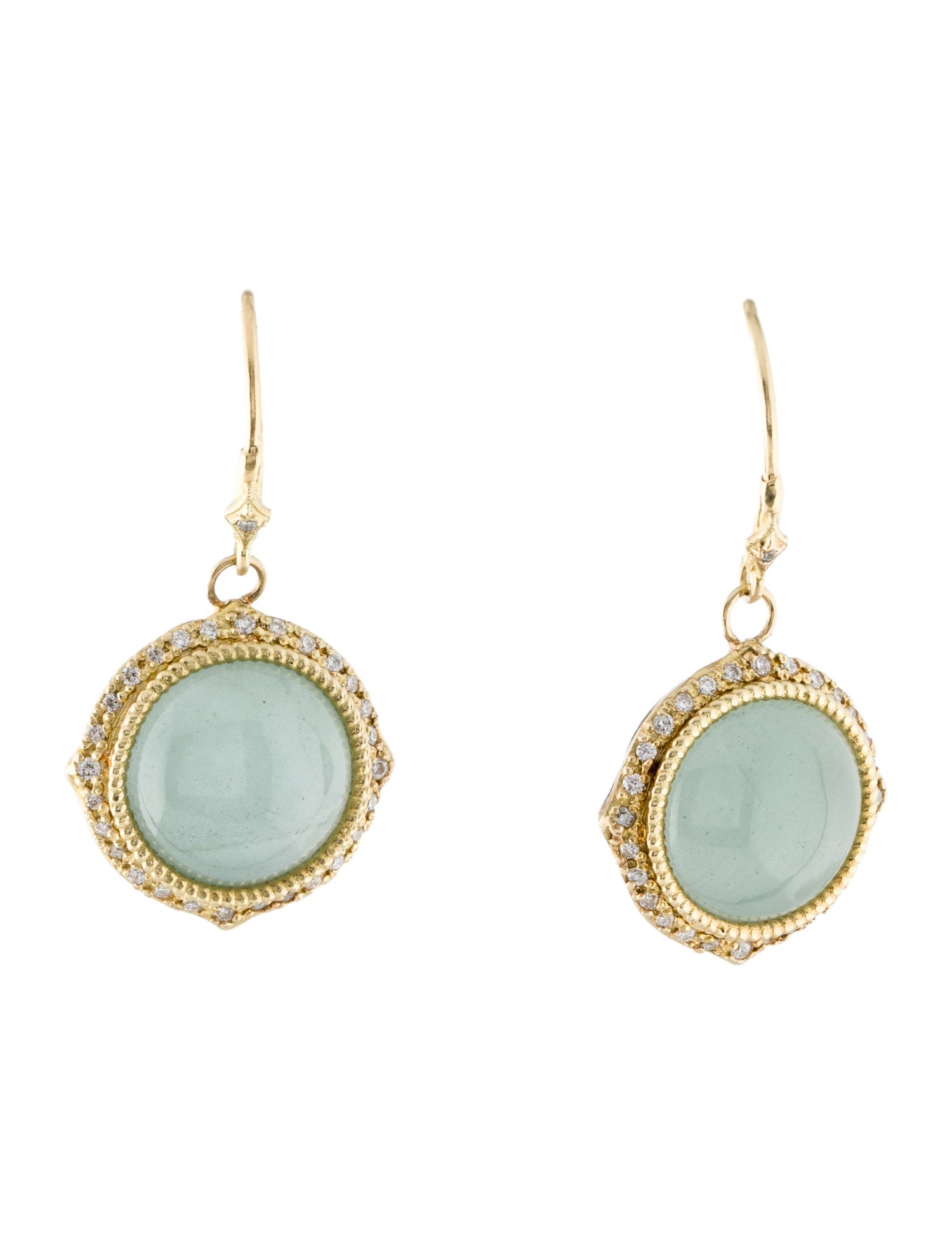 Armenta 18K 9.89ctw Aquamarine & Diamond Drop Earrings