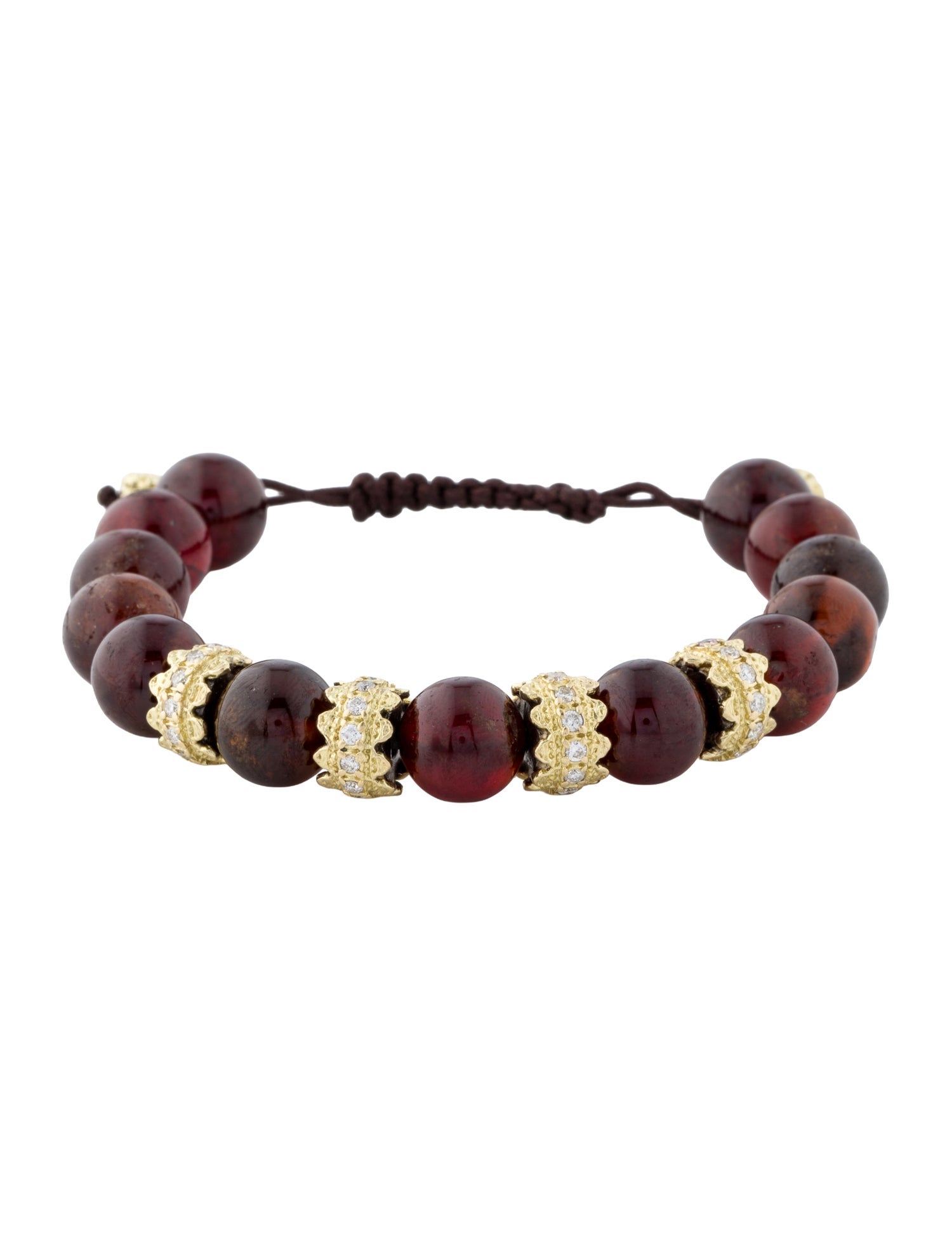 Armenta 18K Garnet Bead & Diamond Pull Bracelet