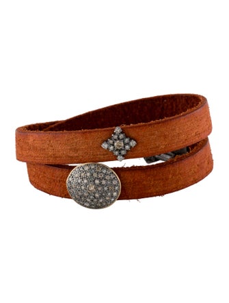 Armenta Leather & Diamond Wrap Bracelet