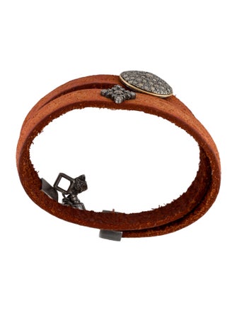 Armenta Leather & Diamond Wrap Bracelet