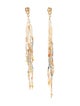 Armenta 18K Spinel & Zircon Beaded Feather Drop Earrings
