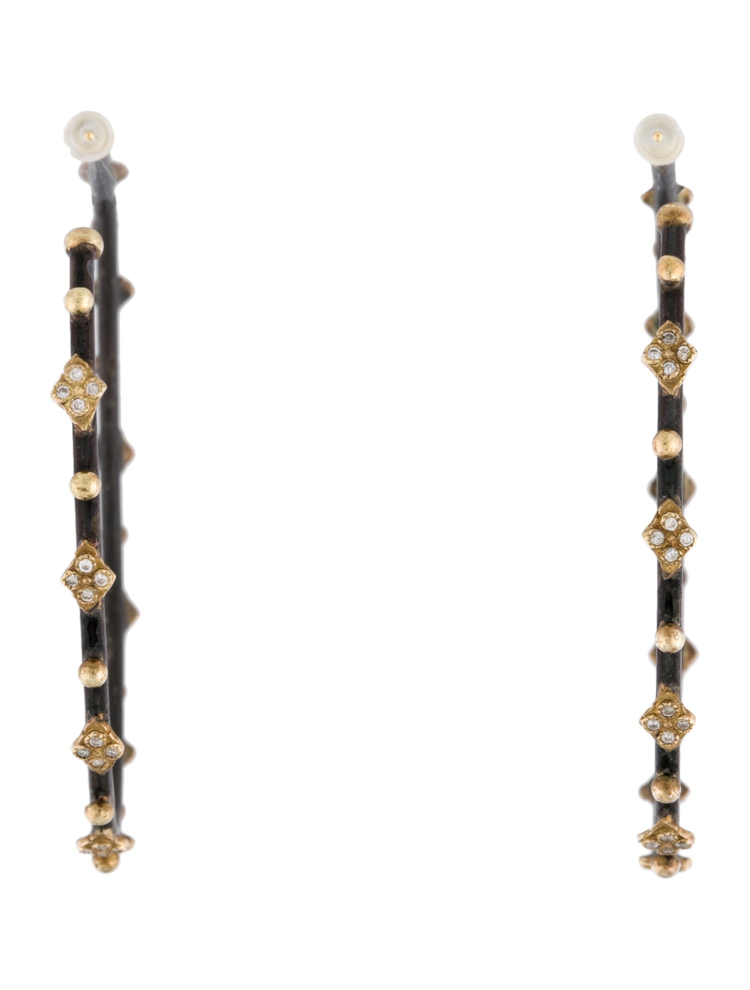 Armenta Diamond Crivelli Granulation Hoop Earrings