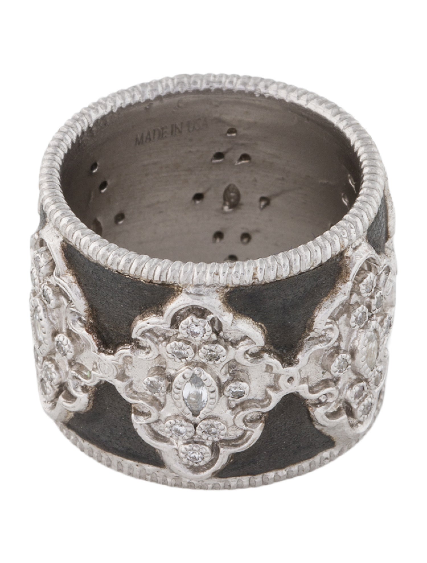 Armenta New World Diamond & Sapphire Wide Band