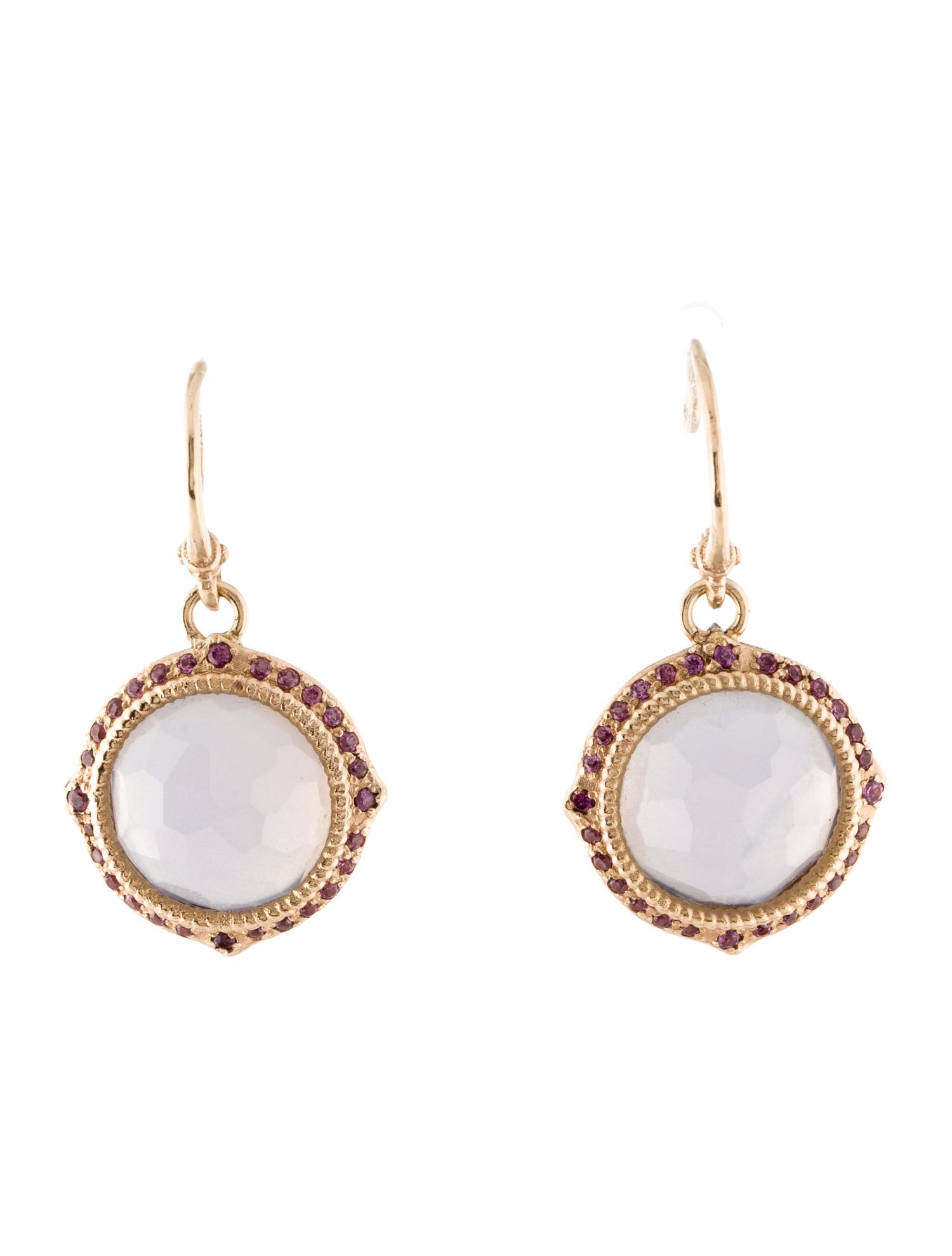 Armenta Chalcedony & Garnet Drop Earrings