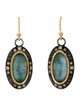 Armenta Diamond, Quartz Doublet & Tourmaline Oval Drop Earrings