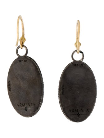 Armenta Diamond, Quartz Doublet & Tourmaline Oval Drop Earrings