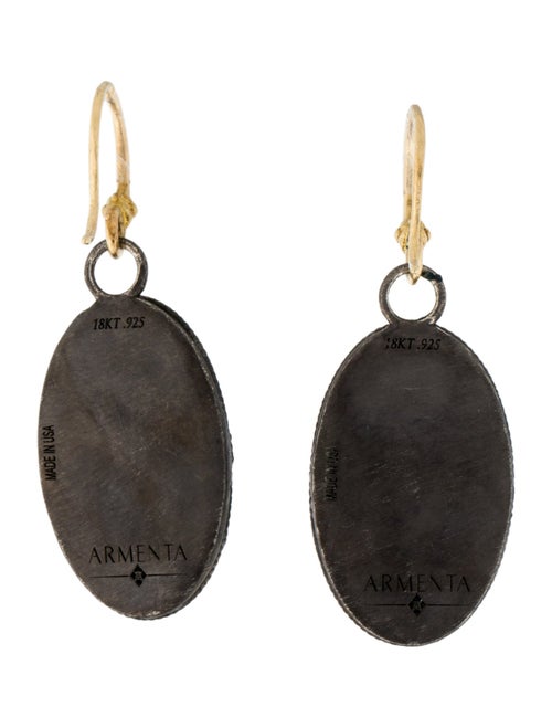 Armenta Diamond, Quartz Doublet & Tourmaline Oval Drop Earrings