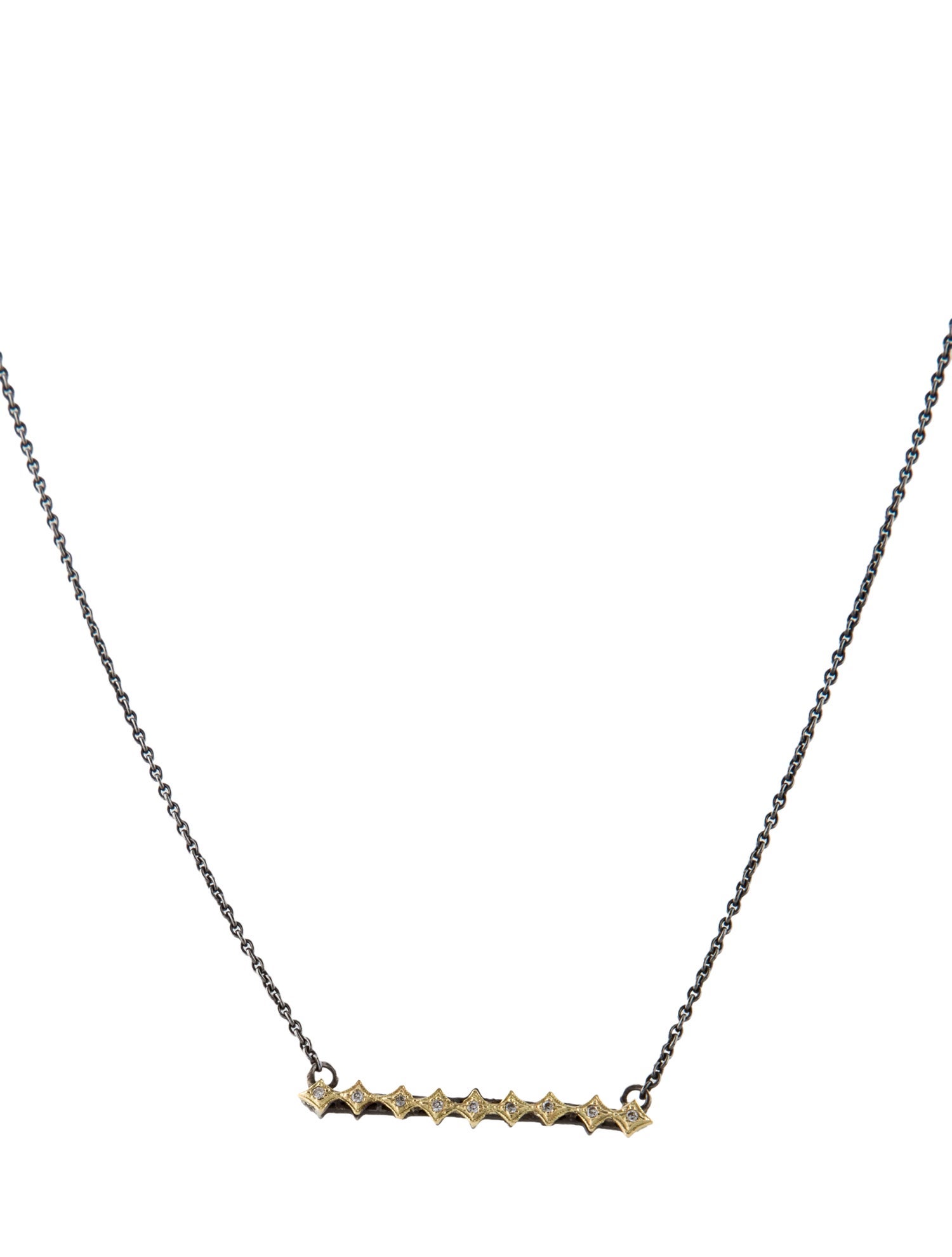 Armenta Diamond Old World Crivelli Bar Pendant Necklace