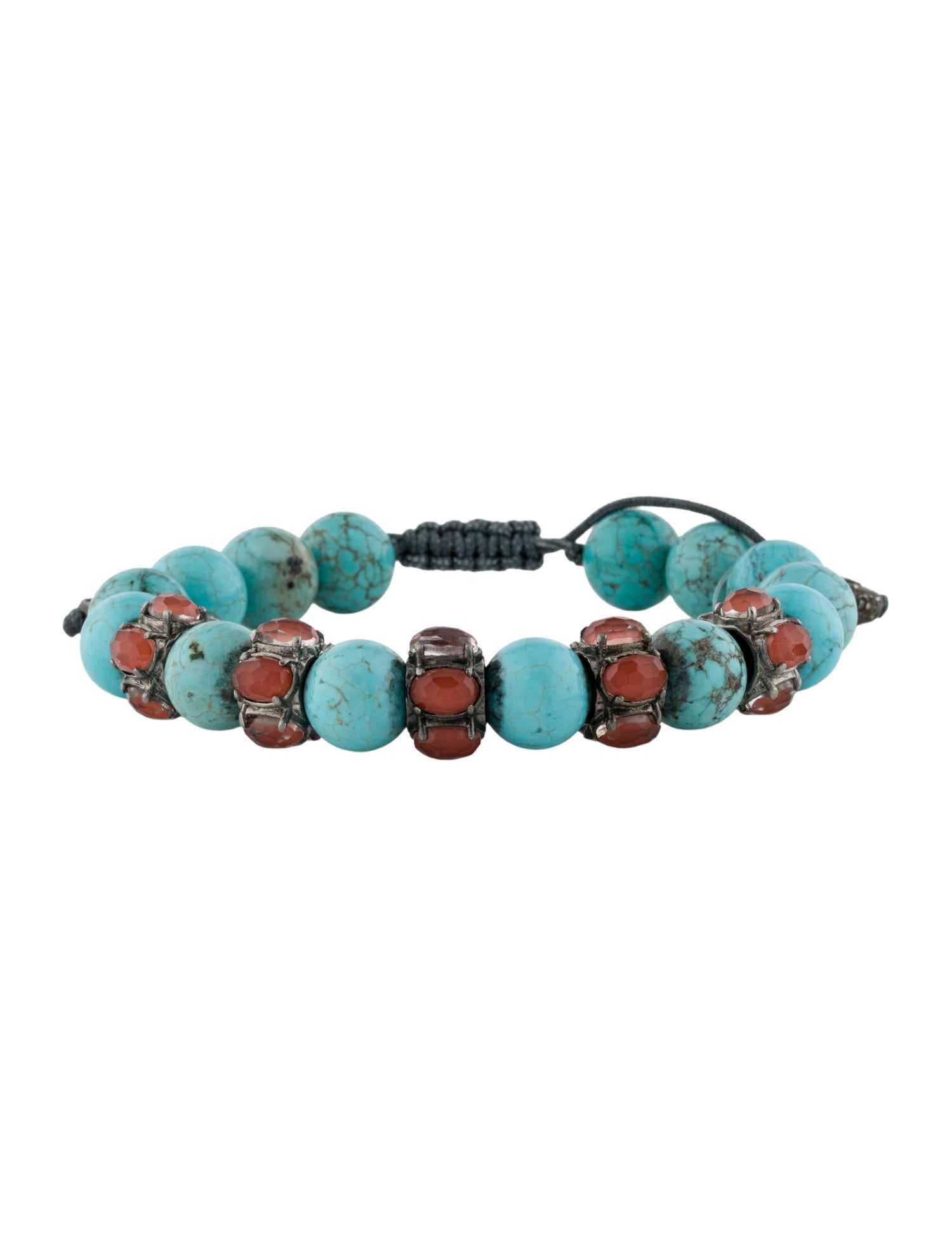 Armenta Dyed Magnesite & Quartz Doublet New World Cord Bracelet