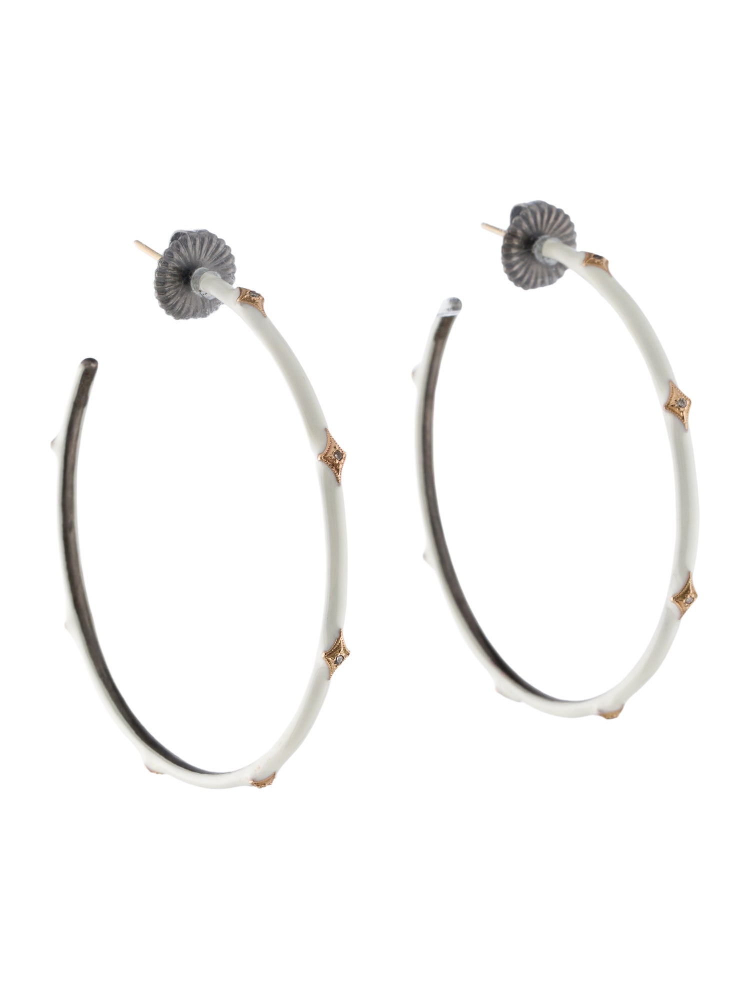 Armenta Diamond & Enamel Hoop Earrings