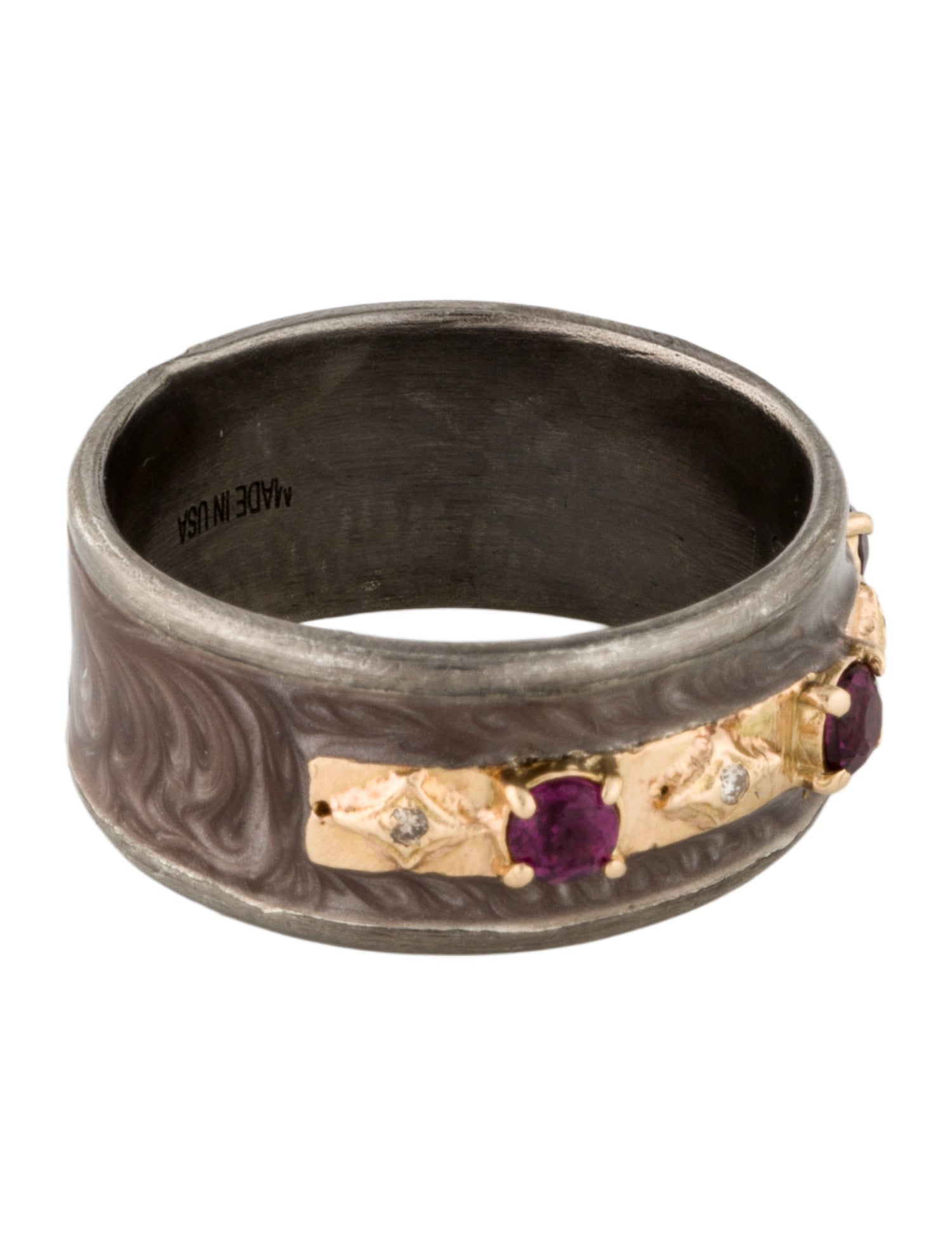 Armenta Armenta Diamond, Garnet & Enamel Crivelli Band