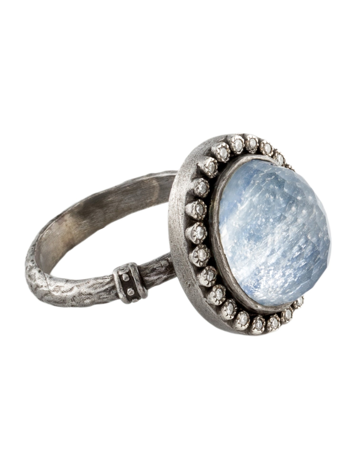 Armenta Diamond Kyanite & Quartz Doublet Cocktail Ring