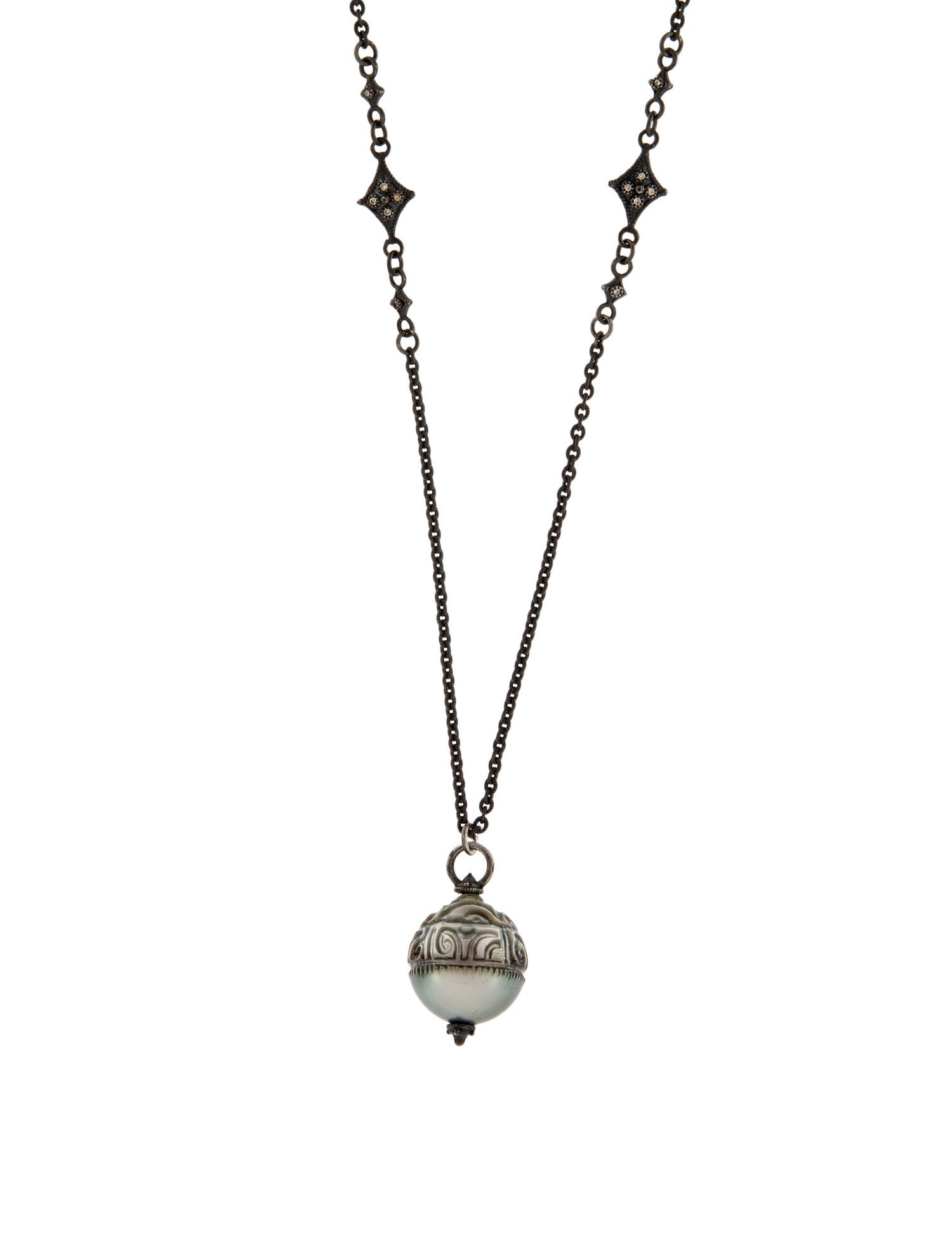 Armenta Pearl & Diamond Pendant Necklace