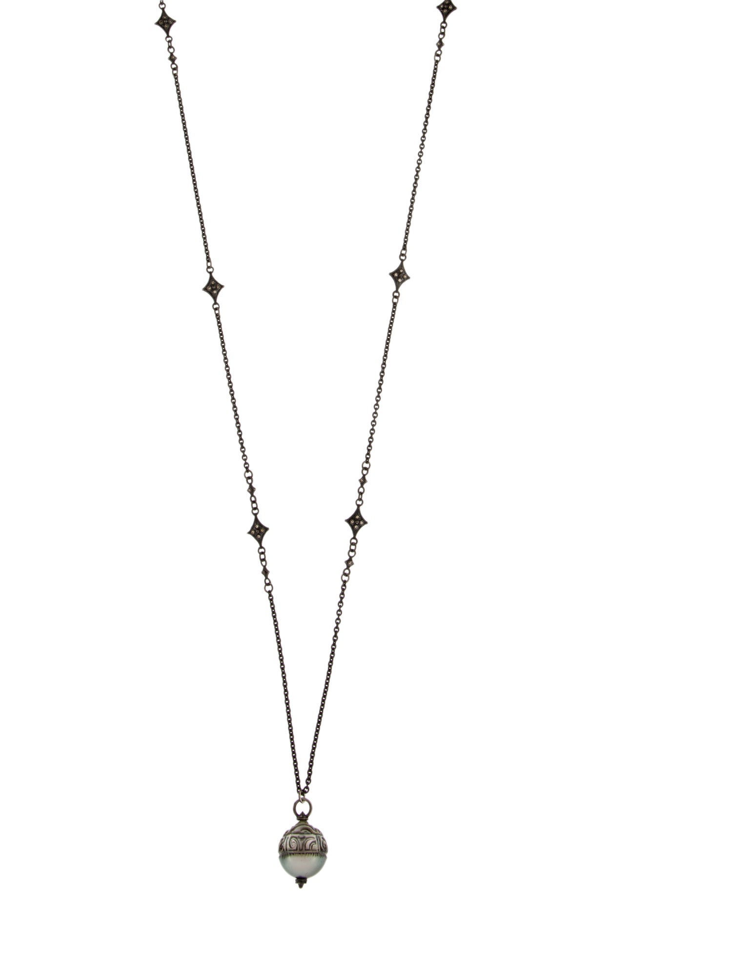 Armenta Pearl & Diamond Pendant Necklace