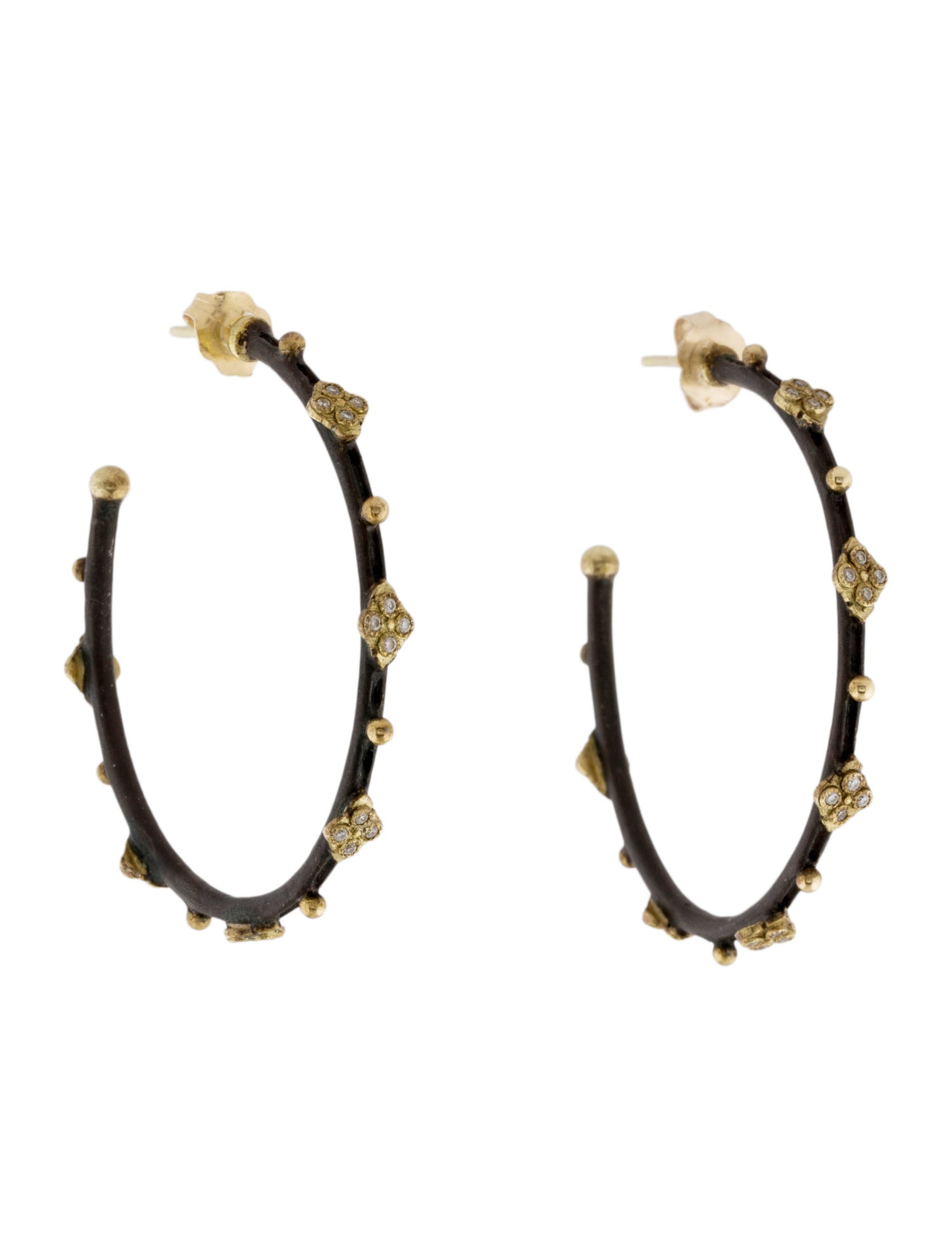 Armenta Diamond Old World Crivelli Hoop Earrings