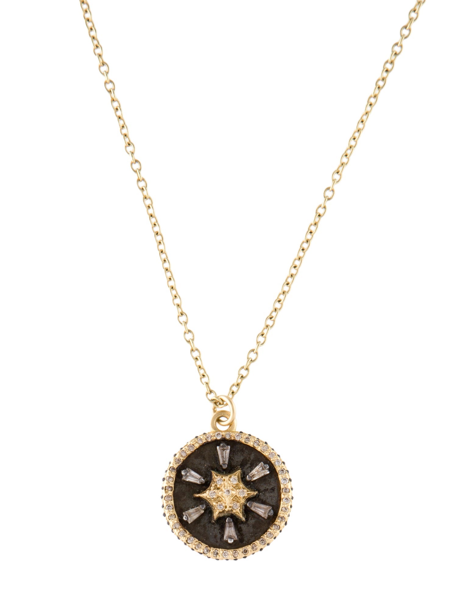 Armenta 18K Diamond & Sapphire Medallion Pendant Necklace
